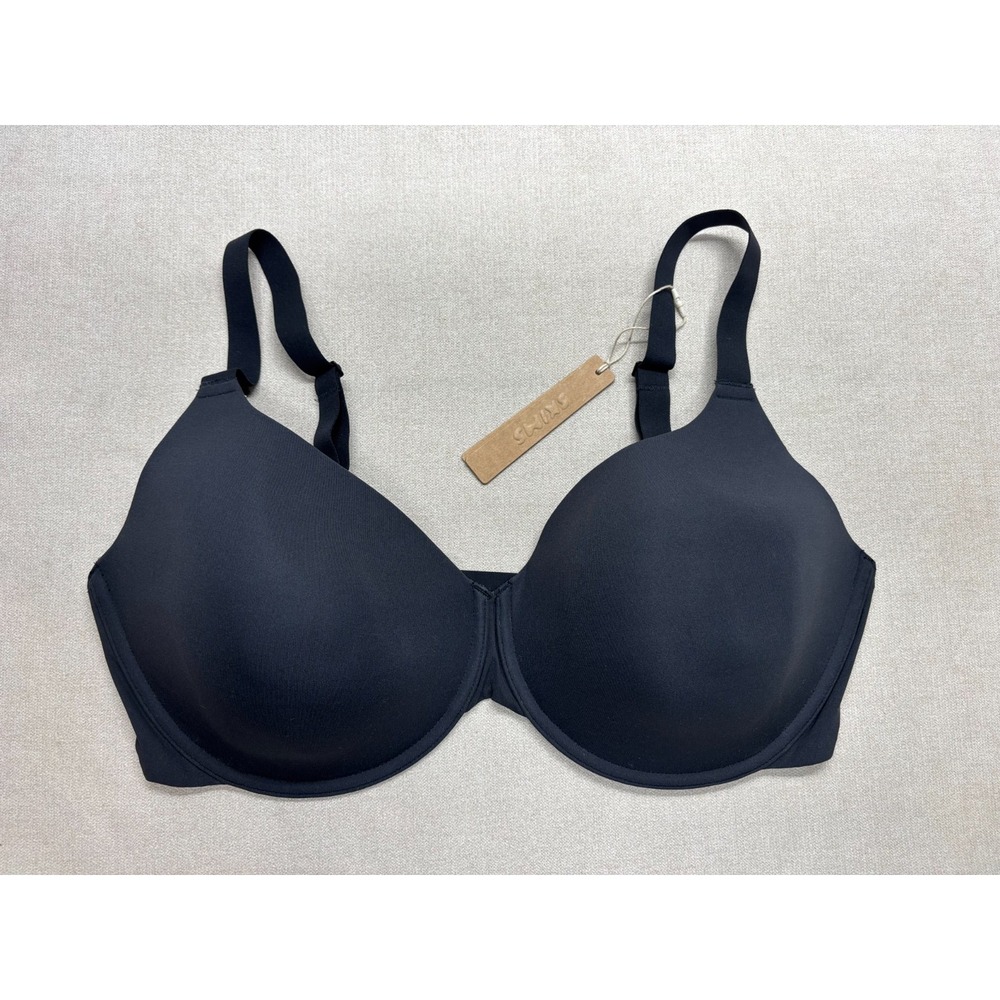 SKIMS T-Shirt Bra 40DD Black Fits Everybody Padded Underwire New
